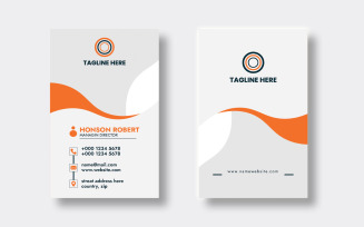 Professionally crafted vertical business card template