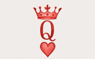 Queen of Hearts PNG, Trendy Sublimation Design, Playing Cards Art, Birthday Queen Instant Download,