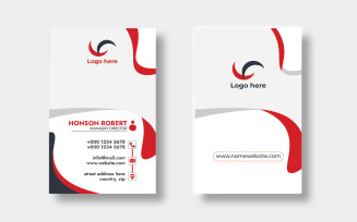 Template for a contemporary corporate vertical business card
