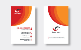 Template for a corporate vertical business card