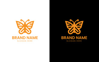 Abstract butterfly mascot logo-878