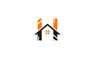 Abstract Letter H House Logo Modern Real Estate & Property Branding Template