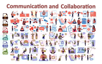 Communication & Collaboration Illustrations Pack