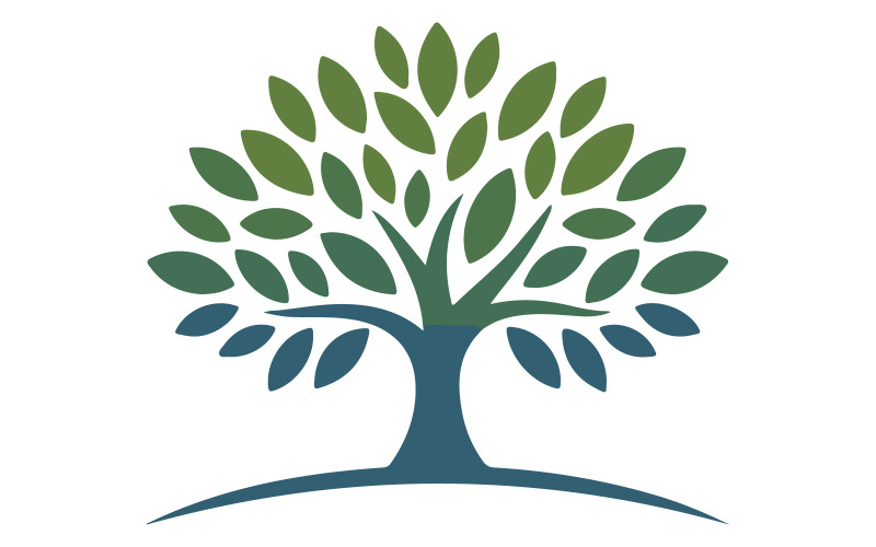 icon of an oak tree silhouette art illustration Illustration