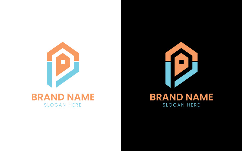 Letter P home logo template-879 Logo Template