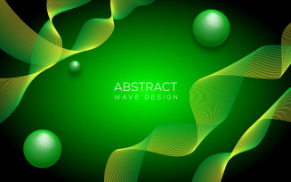 Luxury Green Abstract Wave Design Background Luxury Green Abstract Wave Design Elegant and Modern