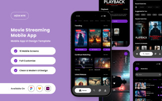 Movique – Movie Streaming App Design Template