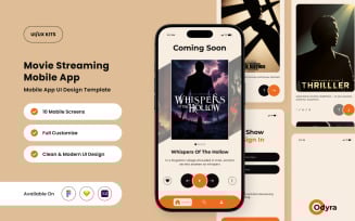 Odyra – Movie Streaming Mobile App Design Template