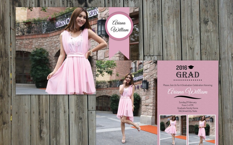 Printable Graduation Announcement Invitation Corporate Identity