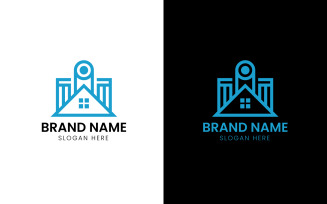 Real estate rooftop building logo-882