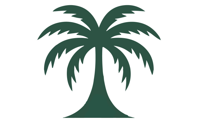 A logo design featuring a stylized palm tree Illustration