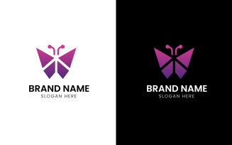 Butterfly iconic logo template-886
