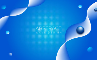 Gradient Blue Abstract Wave Vector Background Dynamic Blue Gradient Wave Background Elegant