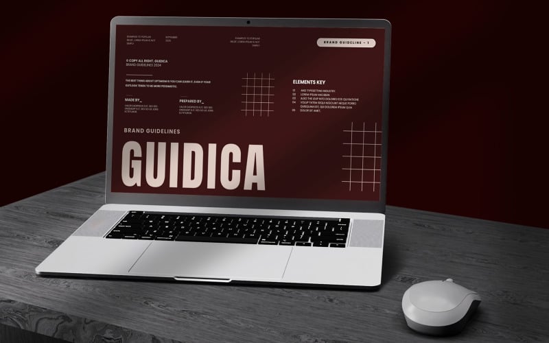 Guidica Brand Guidelines Free Presentation Template PowerPoint Template
