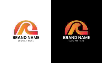 Letter A Eagle head bird logo-889