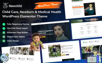 Newchild - Child Care, Newborn & Medical WordPress Elementor Theme