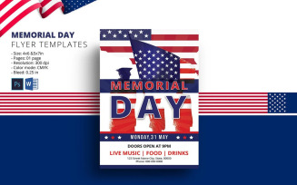 Customizable Us Memorial Day Invitation Flyer