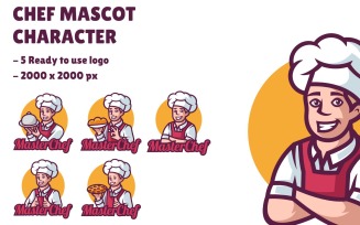 5 Mascot Chef Character Logo Design