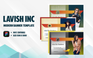 Lavish Inc - Free Website landscape modern banner template design