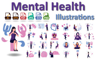 Mental Health Awareness Digital Illustrations | Creative Resources for Mental Wellbeing