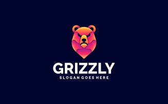 Modern Gradient Grizzly Logo Design