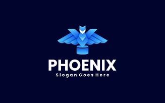 Modern Gradient Phoenix Colorful Logo Design