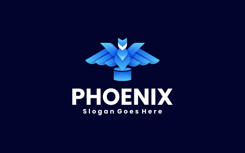 Modern Gradient Phoenix Colorful Logo Design Logo Template