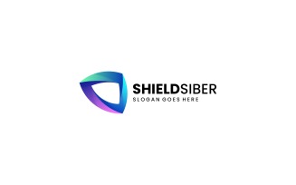 Shield Gradient Colorful Logo Design 254