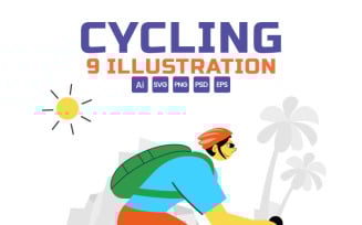 9 Outdoor Cycling Illustration