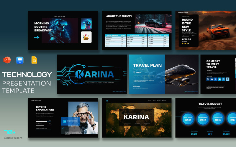 Karina Travel Agency Bundle Presentation Template PowerPoint Template