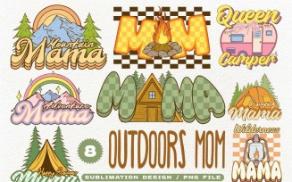 Outdoor Mom Sublimation Designs Bundle PNG