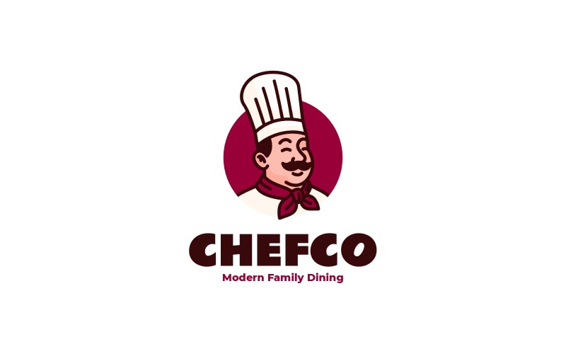 Chefco - Classic Chef Mascot Logo Design Logo Template