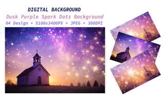 Dusk Purple Spark Dots Background