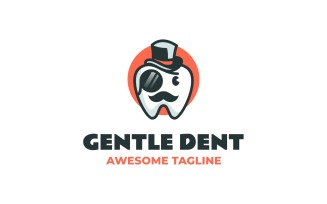 Gentle Dent - Tooth Mascot Logo Design