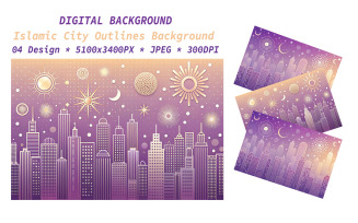 Islamic City Outlines Background