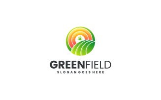 Modern Colorful Green Field Logo Design