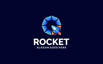 Modern Colorful Rocket Logo Design