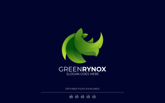 Modern Gradient Rhino Logo Design