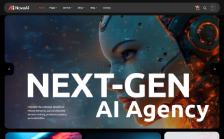 Novaai | AI Agency & IT Technology Startup Business 100% Elementor WordPress Theme