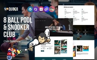 Qube8 - 8 Balll Pool Or Snooker Club WordPress Theme