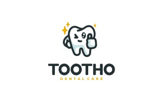 Cute Tooth Mascot Logo Design 274