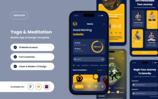 Anahata – Yoga and Meditation App Design Template