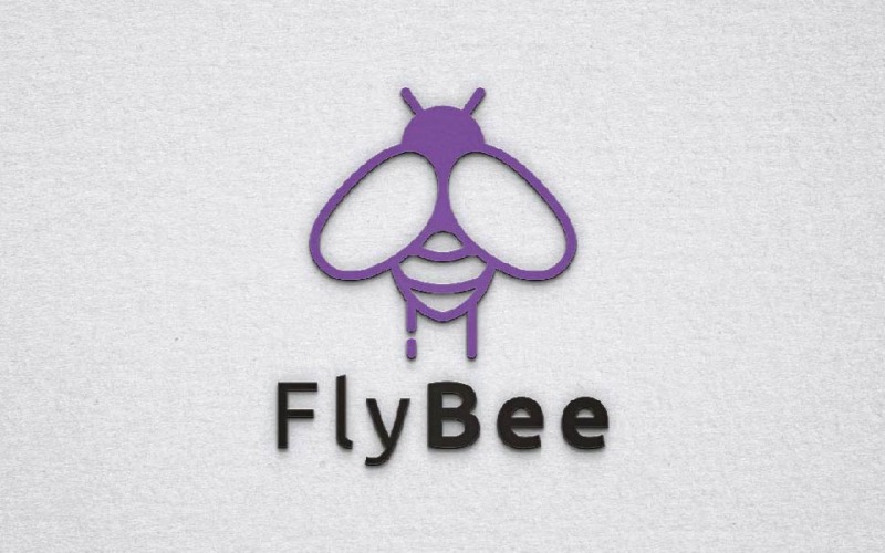 Bee Insect Nature Animal Flying Wings Logo Template