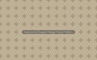 Geometric Elegant Beige Floral Pattern Vector Banner Background.