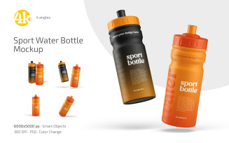 Sport Water Bottle Mockup Set