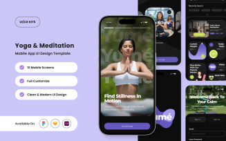 Yumé – Yoga and Meditation App Design Template
