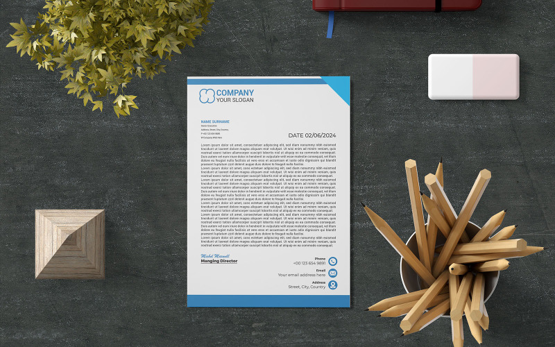 Creative Letterhead Template Design (25) Corporate Identity