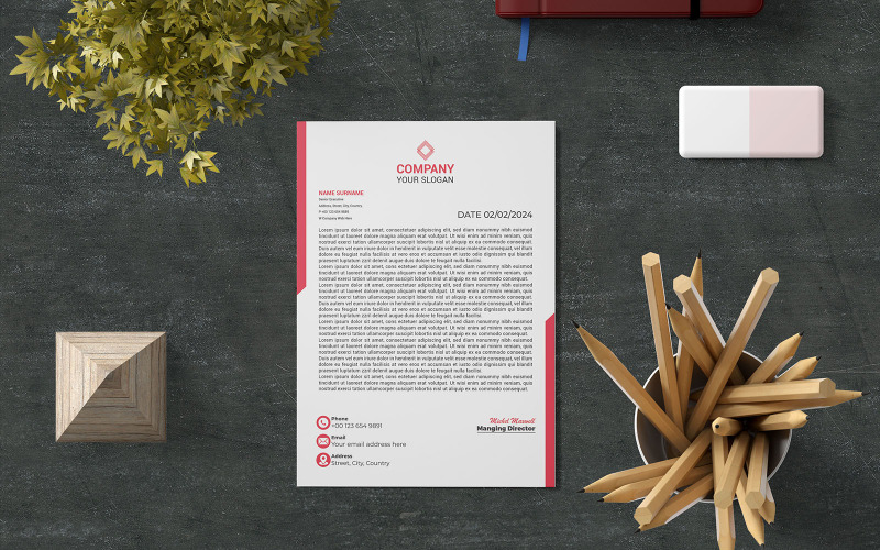 Creative Letterhead Template Design (26) Corporate Identity