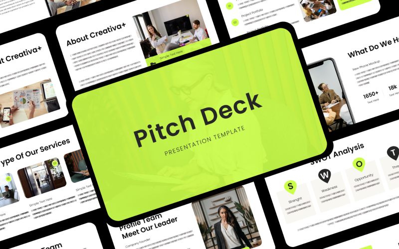 Creative Pitch Deck Business Presentation Template powerpoint PowerPoint Template