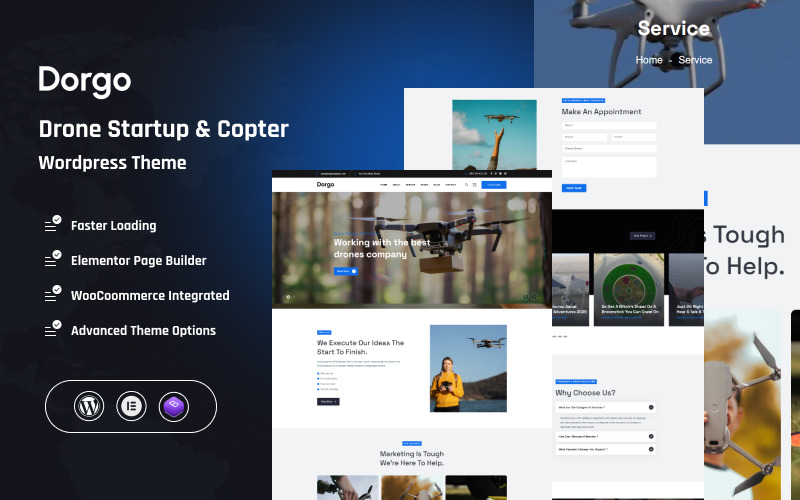 Dorgo - Drone Startup And Copter Wordpress Theme WordPress Theme